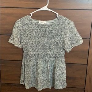 Babydoll top, animal print